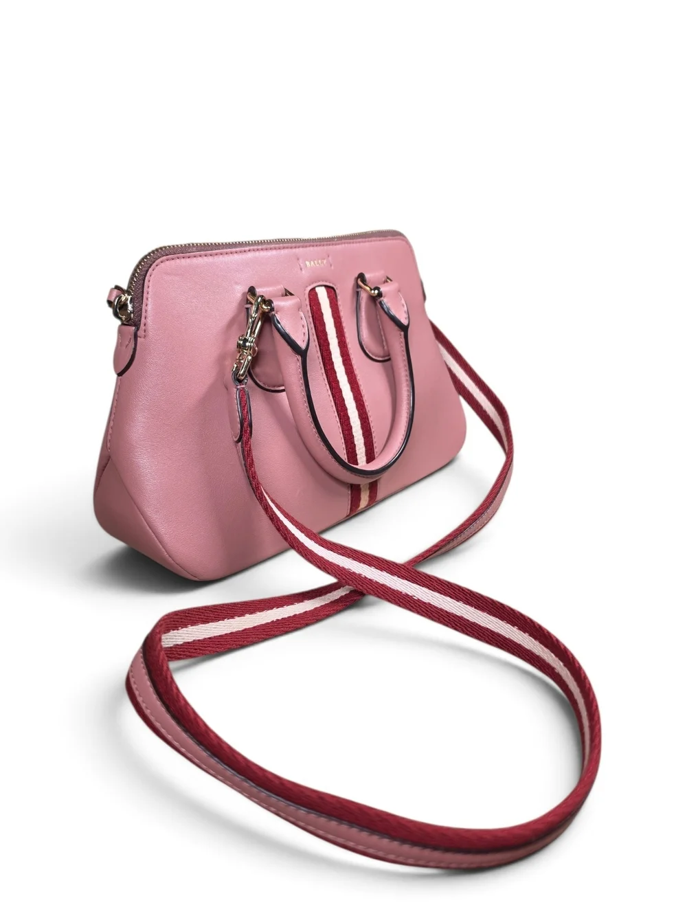 Bally Dusty Rose Leather Dainty Trainspotting 2-Way Swiss Lux (Retail $950)